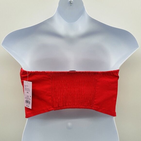 Wild Fable Womens Size XXL Pull On Elastic Back Woven Tube Top in Red 1687 - Picture 5 of 8